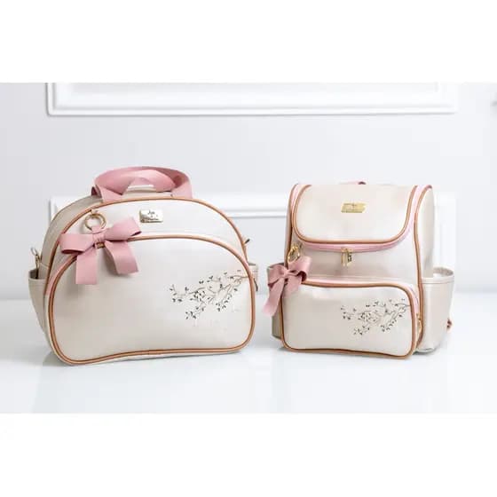 Kit Bolsa Maternidade e mochila de bebe YPÊ Arte & Companhia