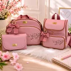 Bolsa Maternidade e Mochila de Bebe Luxo YPÊ  Menina Impermeável Premium Arte e Companhia