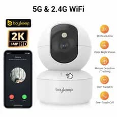 Camera 5G Wifi Giratória Estilo-2K Pet Dog Camera com aplicativo de telefone câmera de segurança