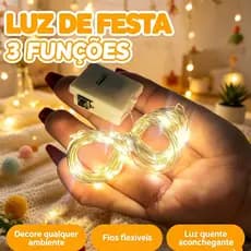 30/50pcs Fio de Fada Cobre Prata Cordão 2m 20 Leds junto com Pilha Decoração Iluminação luz