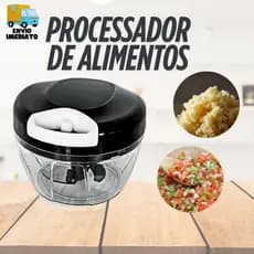 Processador Triturador De Alimentos 3 Lâminas Tritura Corta Vários Tipos De Alimentos 500ml
