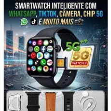 RELÓGIO CELULAR SMARTWATCH MicroWear WATCH II 5G – ANDROID + CHIP + CÂMERA