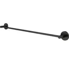 Porta Toalha Reto Preto Fosco Inox Parede Banheiro Toalheiro Moderno Suporte Toalha Aço Durável