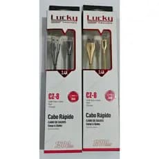 CABO CARREGADOR  RAPIDO USB MICRO USB TIP-C / Iphone5 / V8  1,5metro LUCKY