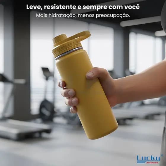 Garrafa Térmica Inox 800ml Parede Dupla Vedação Quente Frio Academia Viagem Escritório Esportiva