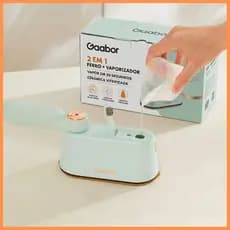 Mini Ferro Vaporizador Potente Portátil 2 Em 1 Gaabor Passa Roupa A Vapor Vertical Compacto Viagem Cerâmica 127v e 220v