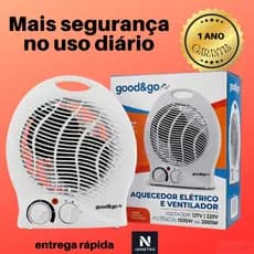 Aquecedor e ventilador Elétrico 1500W 127V ou 2000w 220v Quente Frio ventilador Portátil Compacto Para Quarto Good&Go