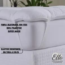 Pillow Top 400 Fios  Casal e Queen com Elástico | Mais Maciez, Proteção e Conforto para Sua Cama!