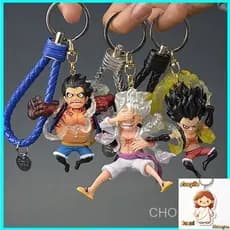 Flip ONE PIECE Figura Doll Keychain Chaveiro PVC Anime Modelo Brinquedos Luffy Zoro Sanji Porta-Chaves Pingente Carro Pr