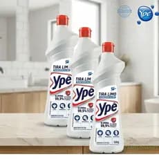Kit 3 Limpa Tira Limo Ypê Cloro Ativo Gel - Desinfetante, Limpeza, Branqueia e Elimina 99,9%