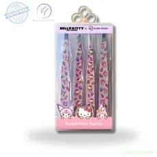 Kit 4 Pinças Sobrancelha Hello Kitty Klass Vough Estampadas Profissional Aço Precisão Design TWHK-10