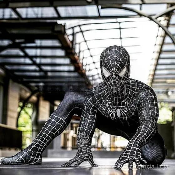 190CM Maguire Homem-Aranha Preto/Vermelho Raimi Cosplay Superhero Zentai Suit