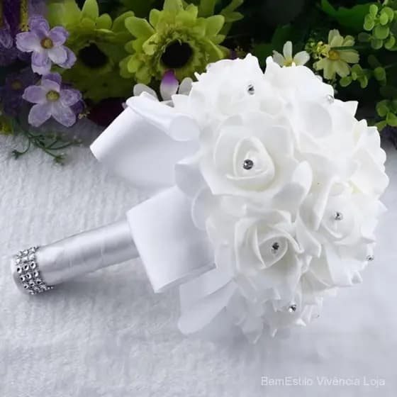 Buquê De Flores De Rosa TMZ14968 , Casamento De Noiva De Simulação Romântica , Flor Artificial De PE