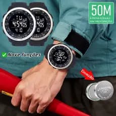 Relógio Digital Masculino de Pulso Esportivo, À Prova D'Água, Luminoso, Multifuncional, Resistente