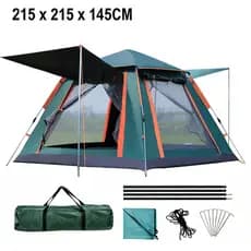 Barraca Camping Automática 4 Pessoas com Grande Varanda Estrutura Alumínio Impermeável Portátil