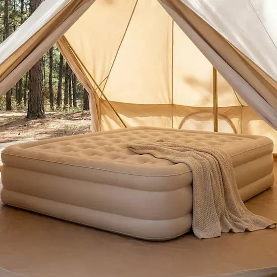 Colchão Inflável Queen Casal Cama De Campanha Bomba Inflável Com Bateria De Lítio Integrada