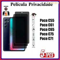 Kit Película Cerâmica Para Xiaomi Poco C75 C65 C71 C61 C55 Películas Privacidade Tela Macia 3D