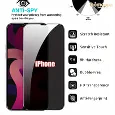 Película De Cerâmica Privacidade Para iPhone Todos Modelos Películas Anti Spy PFlexíve Tela 9H