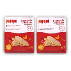 Kit 2x Biscoitinhos Para Dentição Orgânico Maçã Abóbora 36g