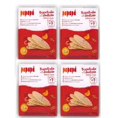 Kit 4x Biscoitinhos Para Dentição Orgânico Maçã Abóbora 36g