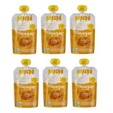 Kit 6x Papinha Orgânica Manga Papapá Squeeze 100g