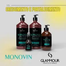 Kit Shampoo Monovin 4 passos - crescimento fortalecimento e limpeza cabelo
