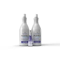 Kit Shampoo Plástica Dos Fios Cabelos Alinhados Proteção Fonte de Calor - Glammour Professional