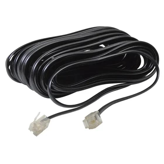 CABO EXTENSÃO PARA TELEFONE RJ11 5 METROS  4 vias preto