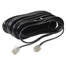 CABO EXTENSÃO PARA TELEFONE RJ11 5 METROS  4 vias preto