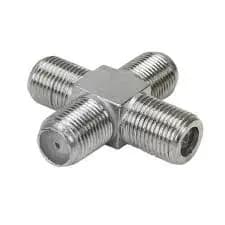 10x Emenda Divisor Quádruplo Coaxial tipo F Antena Rg59/Rg6