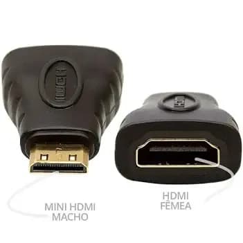 Adaptador HDMI Fêmeapara Mini HDMI Macho