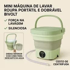 Mini Máquina de Lavar Roupas Balde Portátil Elétrica Compacta  Roupas Delicadas Viagem e Apartamento