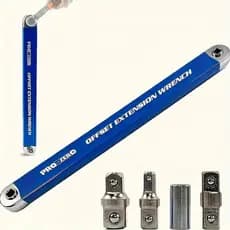Chave extensão Catraca deslocada Compacta Manual Automotiva 4 Adaptadores Chave Soquete de Impacto