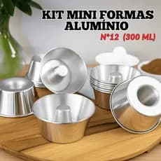 Forminhas Para Pudim e Doces Nº12 300ml Alumínio Resistente Sobremesas Confeitaria Bolo Aniversário