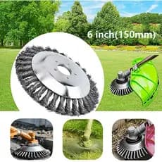 Disco Escova de Aço Universal para Roçadeira Jardim e Terreno