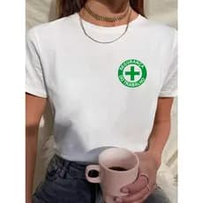 Camiseta Feminina Babylook Tshirt Segurança Trabalho Simbolo Verde Curso Técnico Cipa 100% Algodão