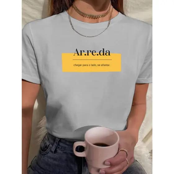 Camiseta Feminina Babylook Tshirt Arreda Minas Gerais Mineiro 100% Algodão