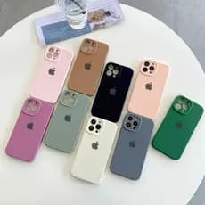 Capa Capinha Para IPhone 15 15ProMax 15Plus Silicone Aveludada  Proteção na Câmera Fechada Quadrada