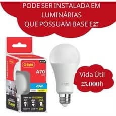 Lâmpada Led G-Light,  Com alta durabilidade e economia de energia