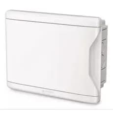 Quadro distribuição Sem barramento Krona , Feita em PVC, com tampa branca, garante segurança e durabilidade.