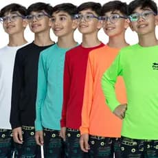 Camiseta Sortida Infantil Termica Camisa Manga Longa Uv