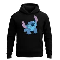 Moletom Estampado Lilo Stitch Feminino Blusa Canguru Filme Stich Personagem