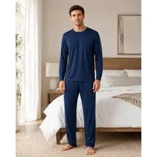 Pijama Masculino De Inverno Longo Para Dormir Malha Macia Conjunto Premium Confortável P ao G3