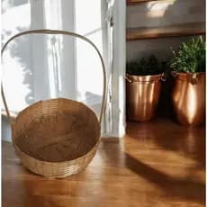 kit com 6 cestas de 25 cm  de bambu para café da amanhã e lembranças..
