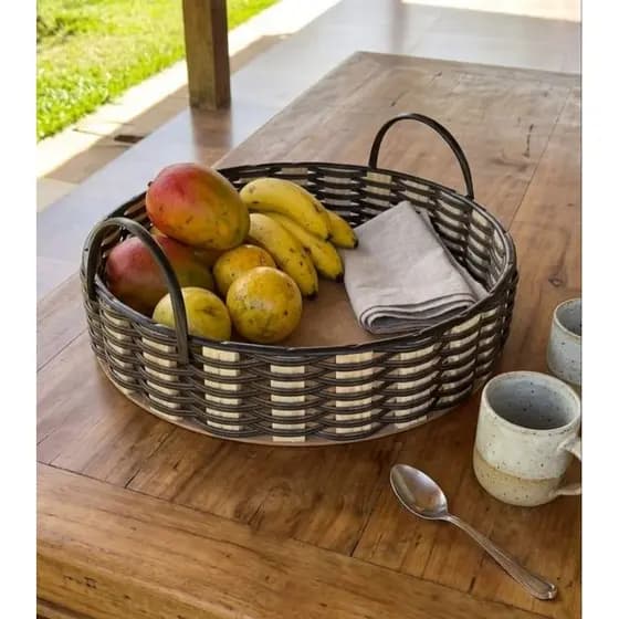 Fruteira Cesta de mesa organizadora 35 cm para frutas e pães.