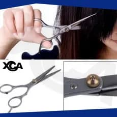 Tesoura Cabelo Profissional Desbastadora Laser Aço Durável Descansa Dedo