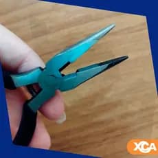 Alicate Para Artesanato Bico Meia Cana Reto 4,5 Polegadas