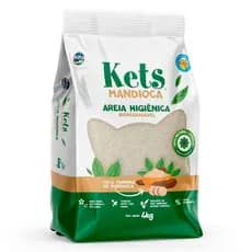 Areia Higienica para Gatos 4kg Kets Mandioca Super Lançamento | Dois Tamanhos