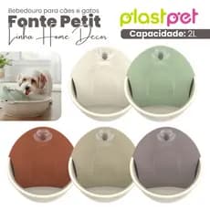 Fonte Bivolt Petit para cães e gatos 2L | Filtro de Carvão ativado | Nova Linha Home Decor | 5 cores