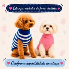 Roupinha de Tricot para Cães Estampa Macho e Fêmea Lã POP Inverno frio Roupa Tamanho escolha